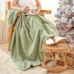 Cozy Sage Green Fleece Throw Blanket 50x70 Inches