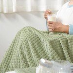 Cozy Sage Green Fleece Throw Blanket 50x70 Inches