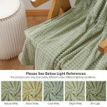 Cozy Sage Green Fleece Throw Blanket 50x70 Inches