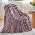 Soft Light Purple Fleece Throw Blanket – 50"x60