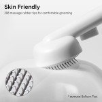 aumuca Cat Brush for Shedding, Cat Brushes for Indoor Cats, Cat Brush for Long or Short Haired Cats, Cat Hair Brush Cat Grooming Deshedding Brush for Dog Kitten Horse Massage Removes Loose Fur, White