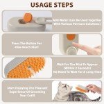 4 in 1 Cat Steam Brush for Shedding, Rechargeable Cat Brush with Steam, Anti-Static Steam Pet Brushes, Massage, Cleaning, Shedding & Combing All In One! Cream