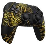 Custom Wireless PS5 Controller - Golden Waves Design
