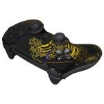 Custom Wireless PS5 Controller - Golden Waves Design