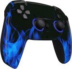 Custom PS5 Wireless Controller - Blue Flame Design