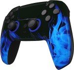 Custom PS5 Wireless Controller - Blue Flame Design