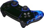 Custom PS5 Wireless Controller - Blue Flame Design