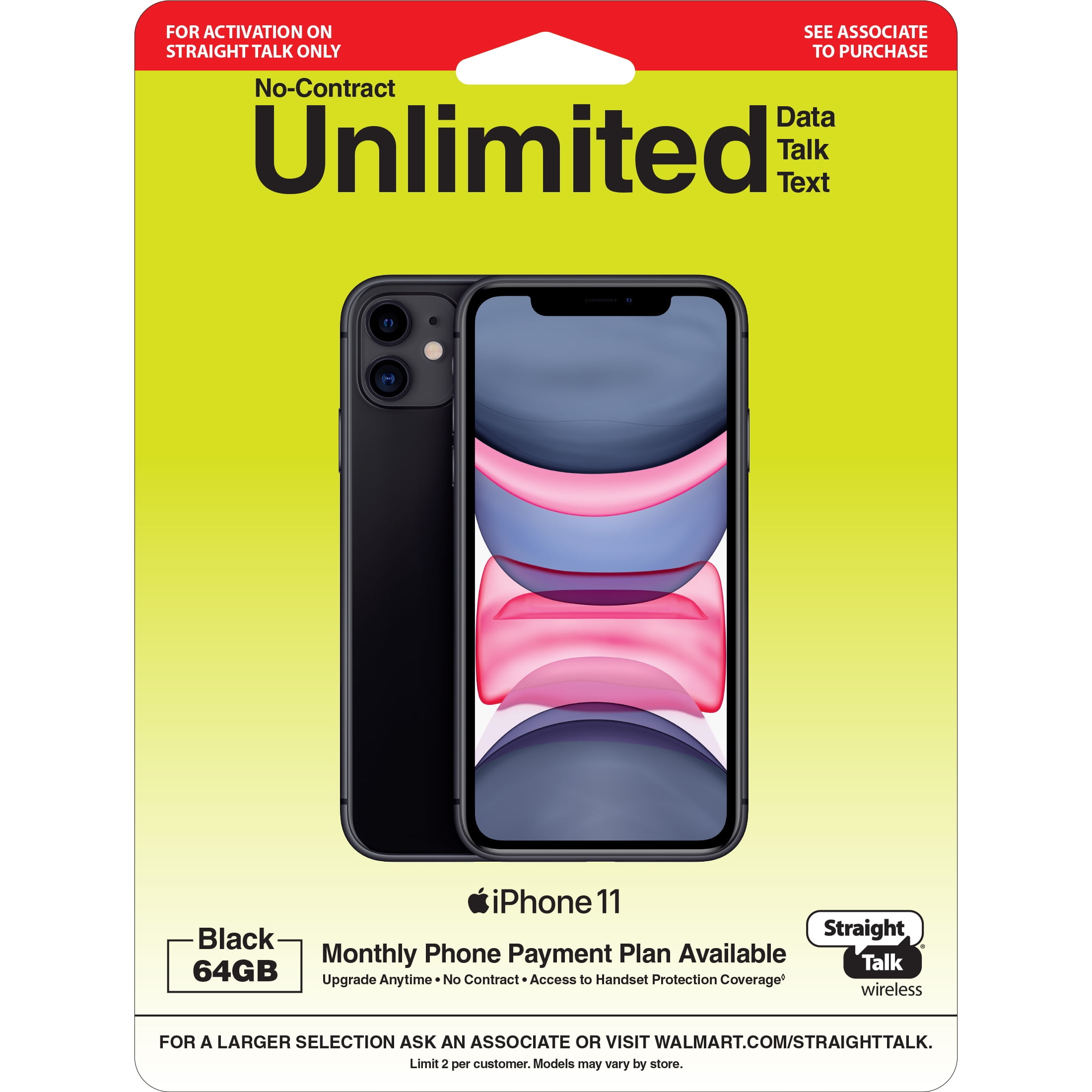 Apple iPhone 11 64GB Black - Straight Talk Smartphone