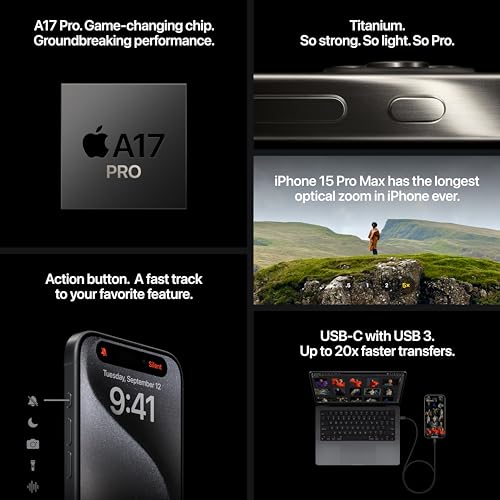 Apple iPhone 15 Pro Max 256GB Black Titanium