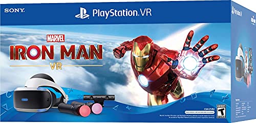 Sony PS4 PSVR Marvel Iron Man Bundle VR Headset + Camera + Controllers 3004152 (Renewed)