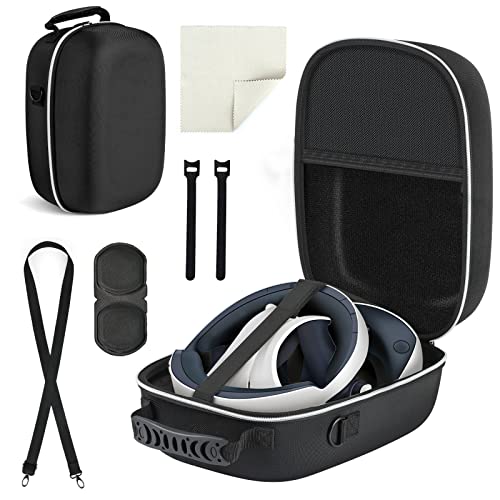 Hard Carrying Case Compatible with Playstation VR2 Gaming Headset and Touch Controllers Accessories,Waterproof Box for PSVR2 with Shoulder Strap＆Clean Cloth - Excluding vr for PSVR2