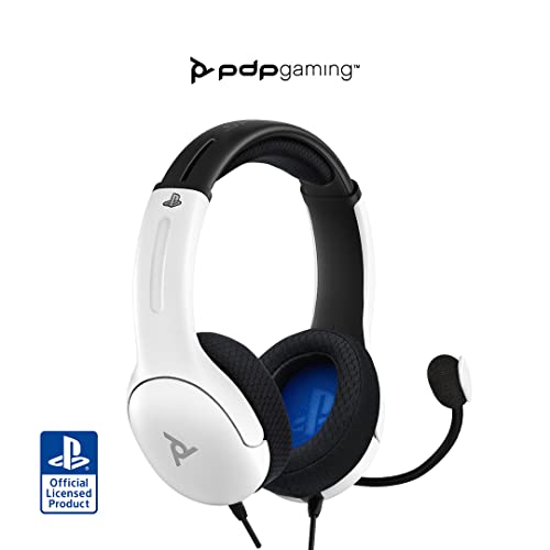 PDP AIRLITE Headset with Mic for PS5, PS4, PC - Frost White