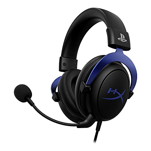 HyperX Cloud - Gaming Headset, PlayStation Official Licensed Product, for PS5 and PS4, Memory Foam comfort, Noise-cancelling mic, Durable aluminum frame