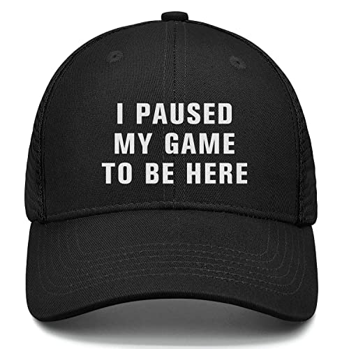 Gamer Gifts for Men Gaming Hats I Paused My Game Be Here Trucker Hat Funny Baseball Cap