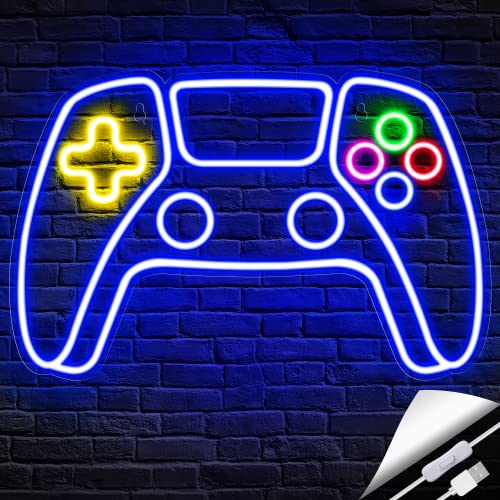 Kavaas Gamer Neon Sign, Neon Controller Sign for Gaming Room Decor - Gaming Neon Sign for Teen Boys Room Decor, LED Game Neon Sign Gaming Wall decor - Best Gamer Gifts for Teenage Boys, Kids