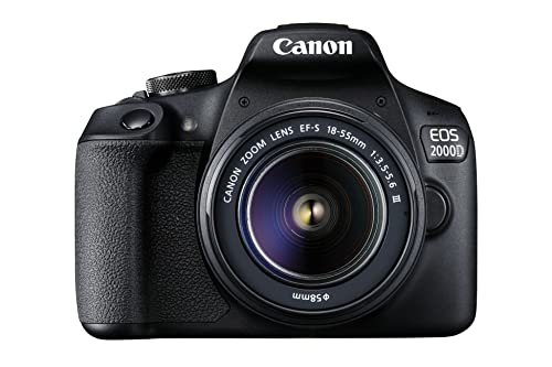 Canon EOS 2000D (Rebel T7) DSLR Camera + 18-55mm III Kit