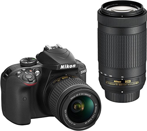 Nikon D3400 DSLR Camera with AF-P DX NIKKOR 18-55mm f/3.5-5.6G VR and AF-P DX NIKKOR 70-300mm f/4.5-6.3G ED