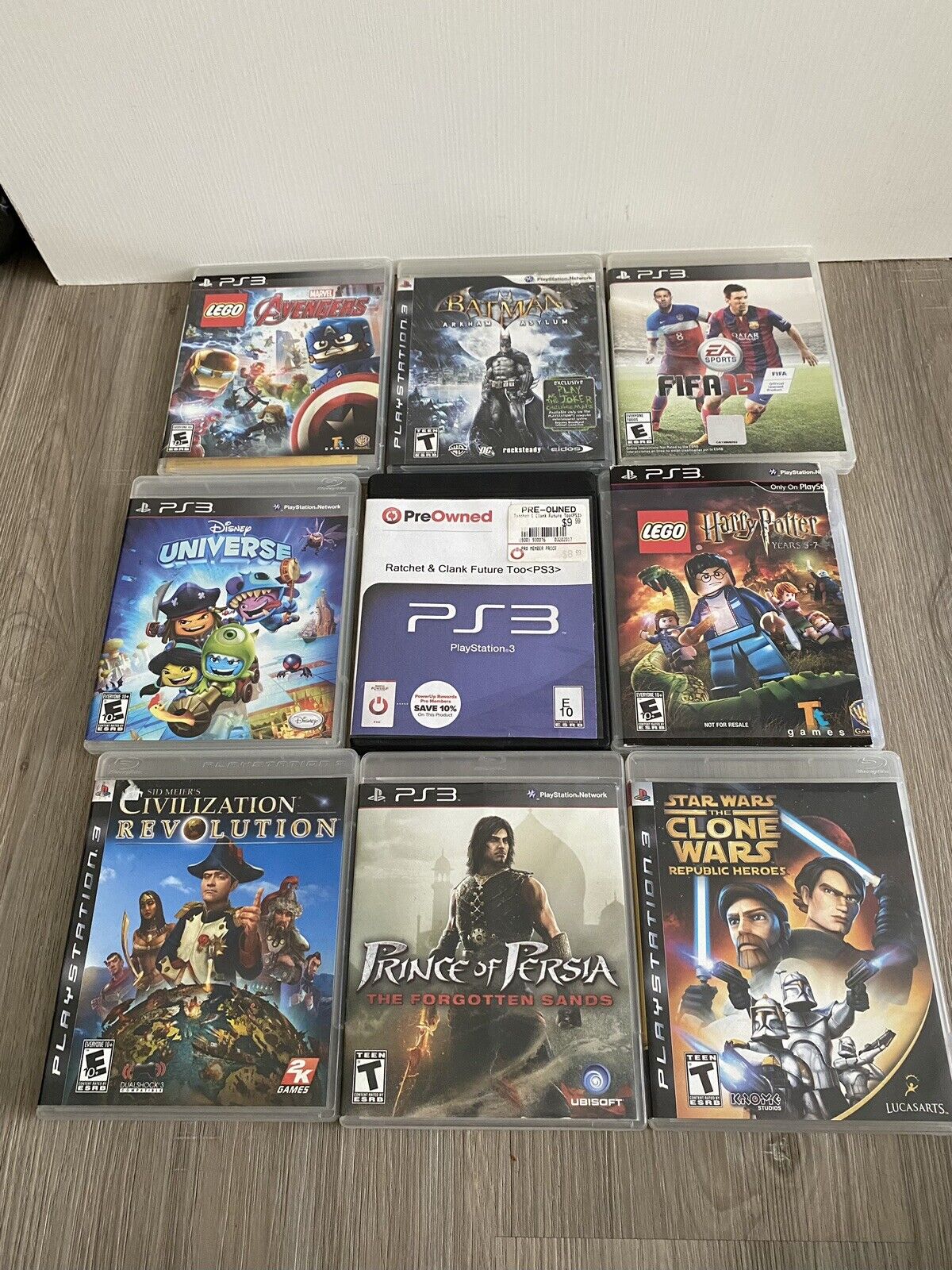 Sony PS3 PlayStation 3 Slim CECH-2001A 120GB With 9 Games And Power Cord