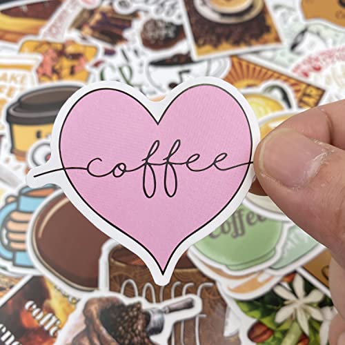 Set of 50 Coffee Stickers: Stylish Accessories for Coffee Lovers