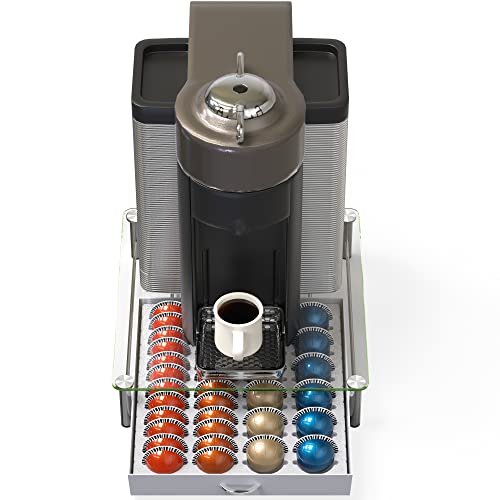 Crystal White Coffee Capsule Storage Drawer for VertuoLine