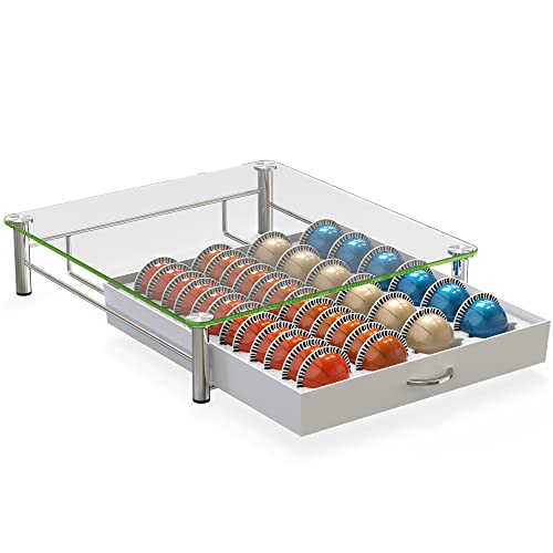 Crystal White Coffee Capsule Storage Drawer for VertuoLine