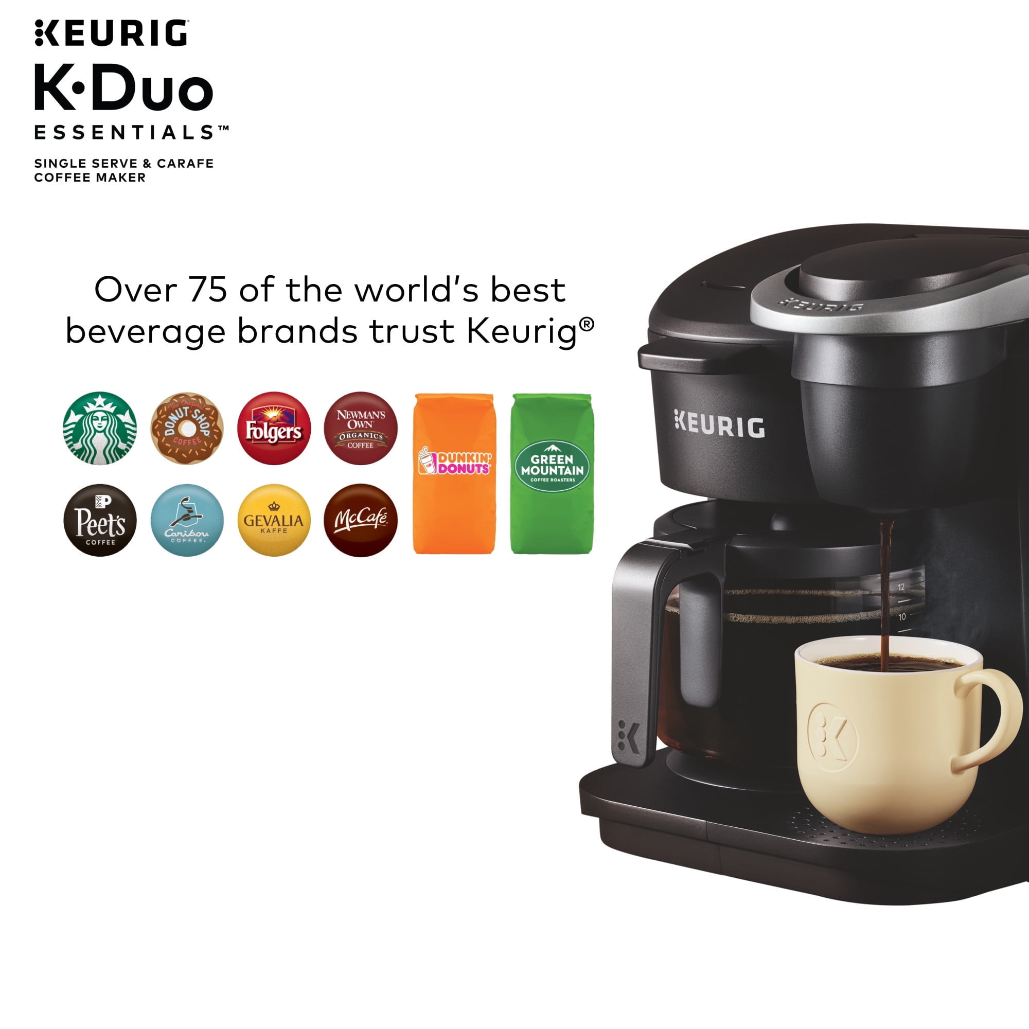 Black Keurig K-Duo Essentials Single-Serve Coffee Maker