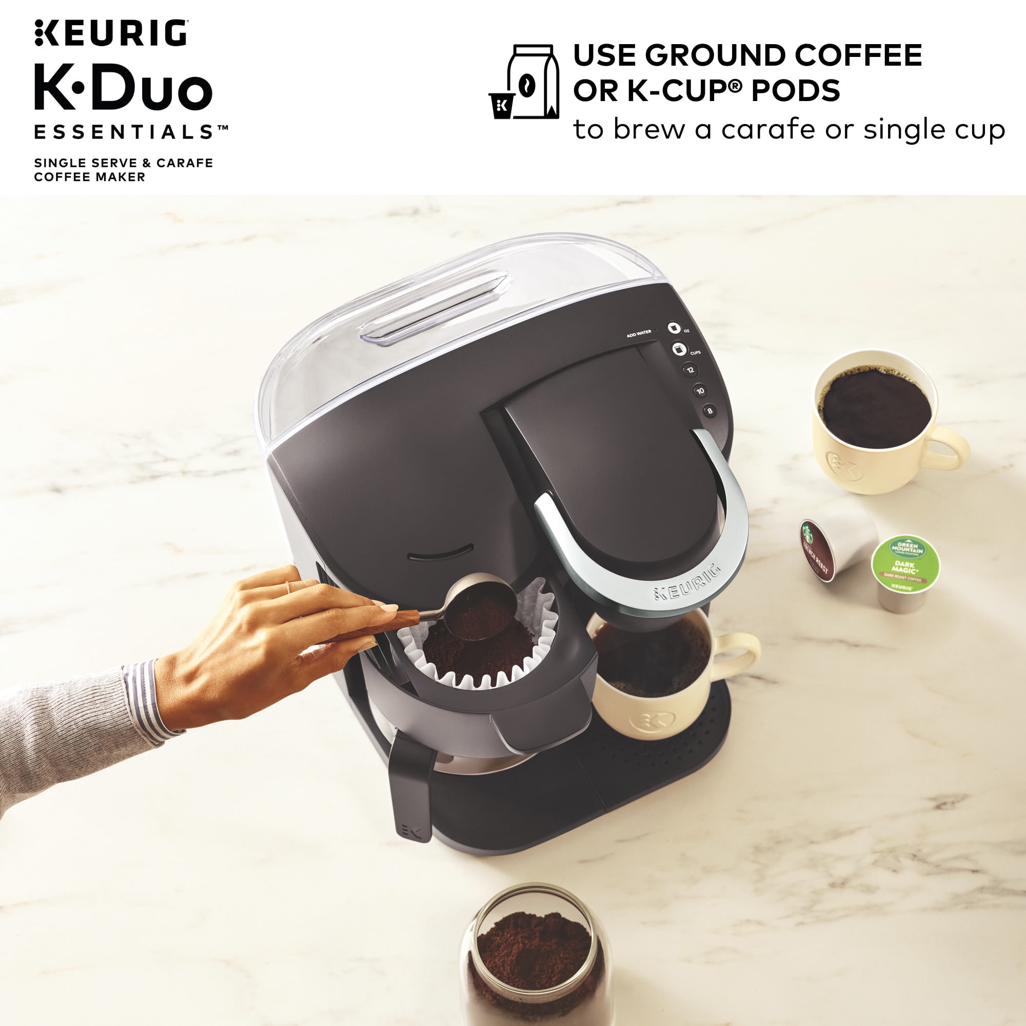 Black Keurig K-Duo Essentials Single-Serve Coffee Maker