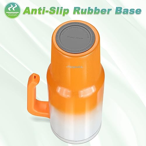 Insulated Coffee Tumbler with Handle and Straw