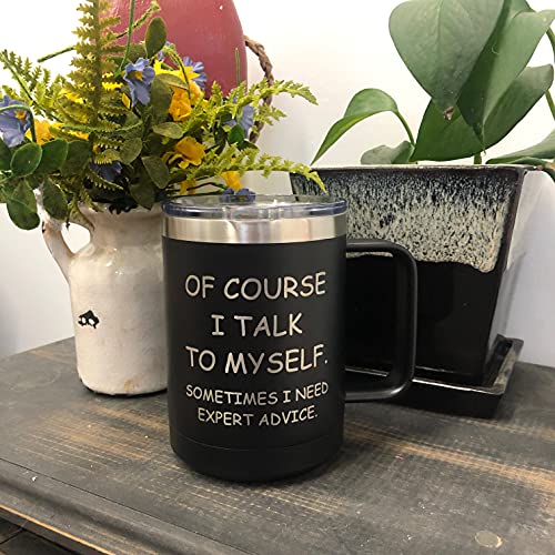 Funny Talk To Myself Coffee Mug - Black