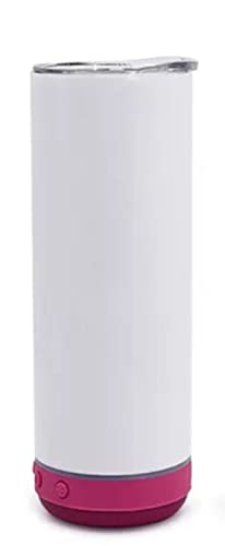 Bluetooth Speaker Tumbler - 20oz Sublimation Coffee Mug, Pink