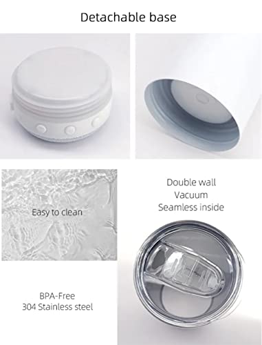 Bluetooth Speaker Tumbler - 20oz Sublimation Coffee Mug, Pink