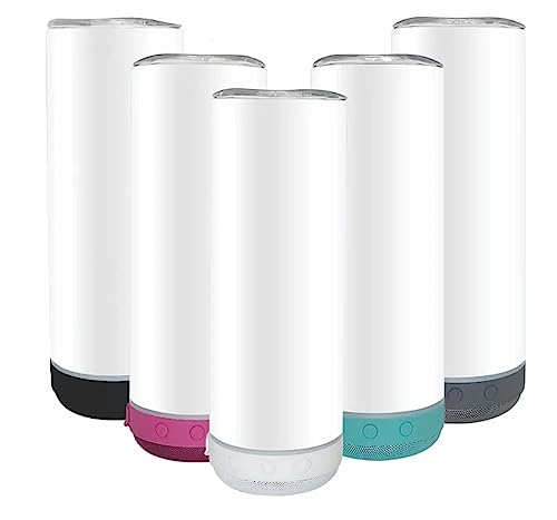 Bluetooth Speaker Tumbler - 20oz Sublimation Coffee Mug, Pink