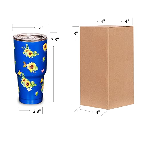 Sunflower Travel Coffee Mug Stainless Steel Reusable