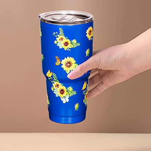 Sunflower Travel Coffee Mug Stainless Steel Reusable