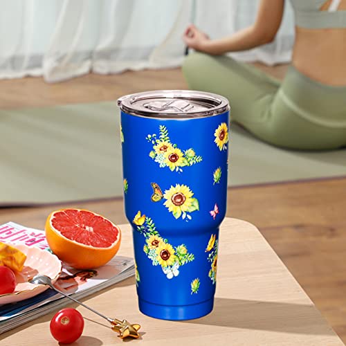 Sunflower Travel Coffee Mug Stainless Steel Reusable