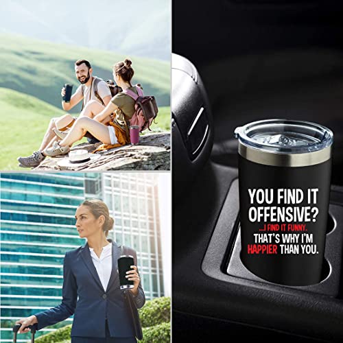 Funny Offensive 20 oz Insulated Tumbler | Black