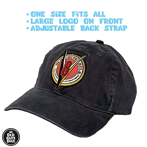 V8 Men's Baseball Cap - Funny Hat for Classic Car Enthusiasts