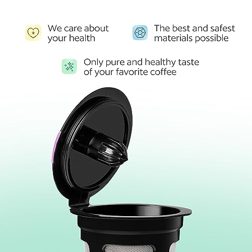 4 Universal Fit Black Reusable K-Cups for Keurig Brewers