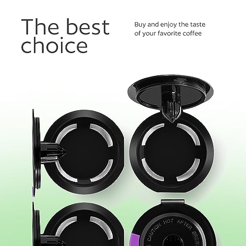 4 Universal Fit Black Reusable K-Cups for Keurig Brewers