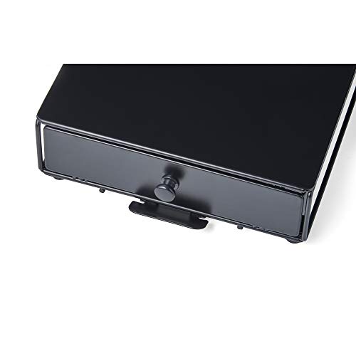 Compact Black Coffee Pod Drawer Organizer, 24-K-Cup Capacity