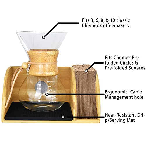 Coffee Organizer Stand for Chemex Coffee Maker