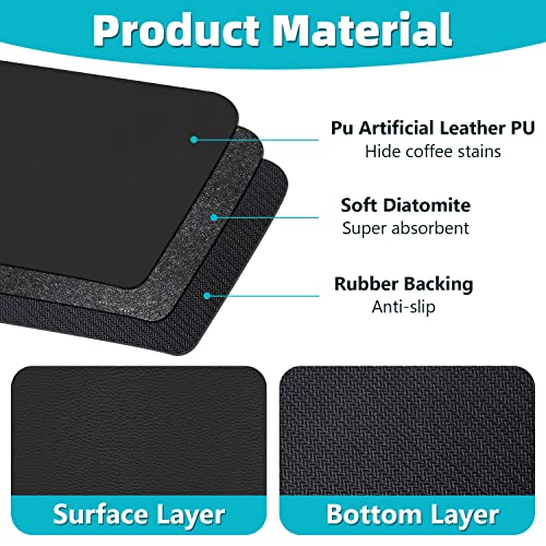 Coffee Bar Mat: Rubber-backed, Absorbent, Fits under Espresso Machine