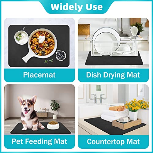 Coffee Bar Mat: Rubber-backed, Absorbent, Fits under Espresso Machine