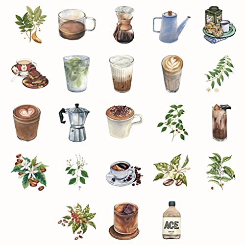 Coffee Drink Sticker Set for Scrapbooking and Crafts