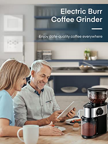 FOHERE Electric Burr Coffee Grinder: 18 Precise Grind Settings