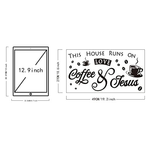 Coffee Theme Wall Sticker: Love, Coffee, Jesus