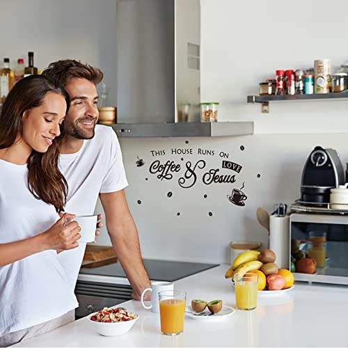 Coffee Theme Wall Sticker: Love, Coffee, Jesus