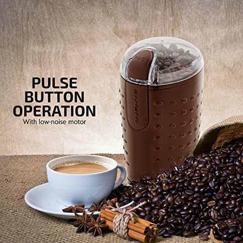 Compact Electric Coffee Grinder - Stainless Blade for Beans