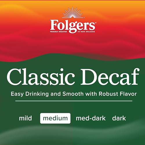Folgers Decaf Ground Coffee, Medium Roast - 25.9 oz (Pack of 6)