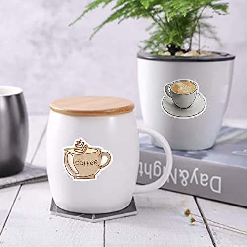 Anhstks Coffee Stickers | 100 Pack | Vinyl Waterproof